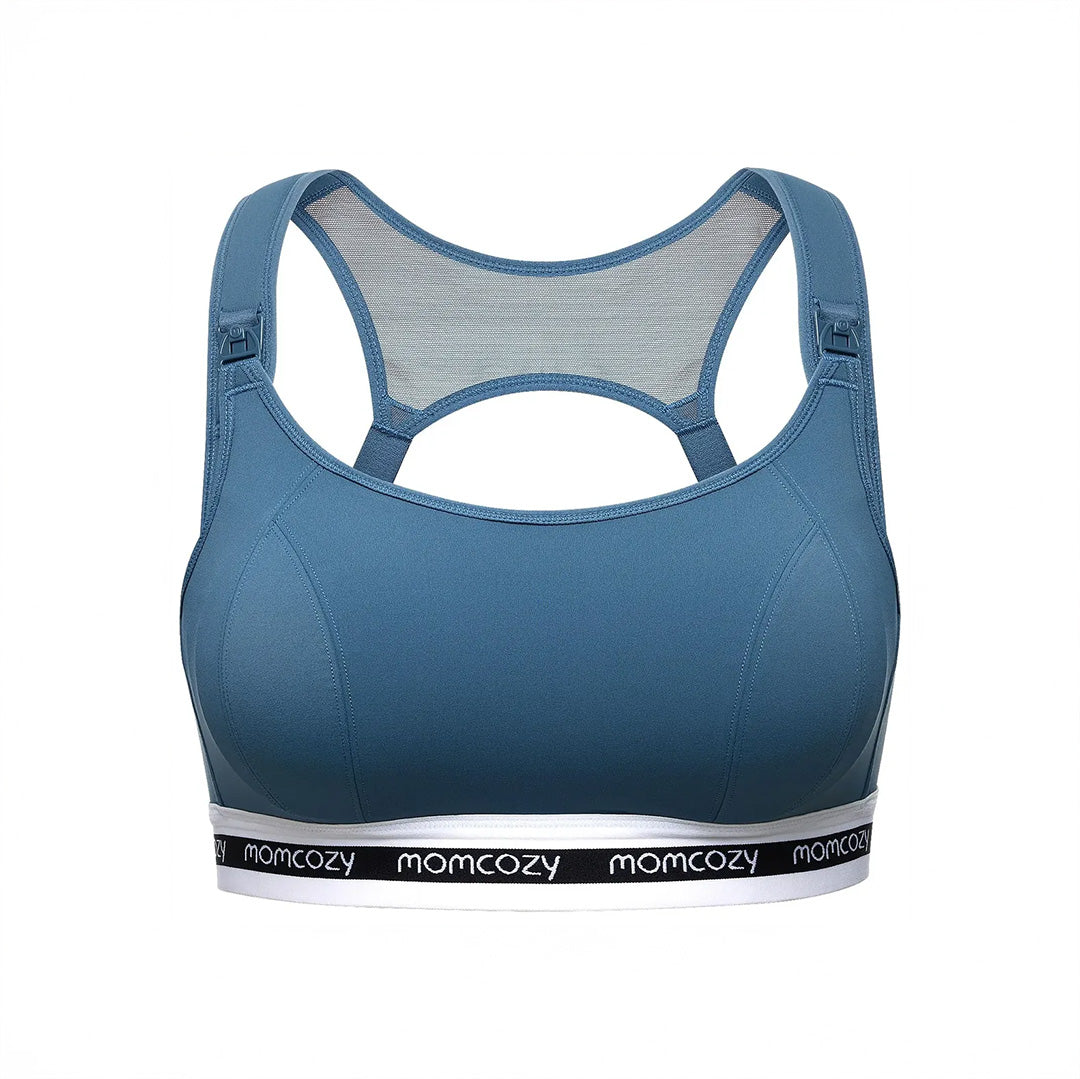 Sostén deportivo de lactancia FB011 Momcozy azul