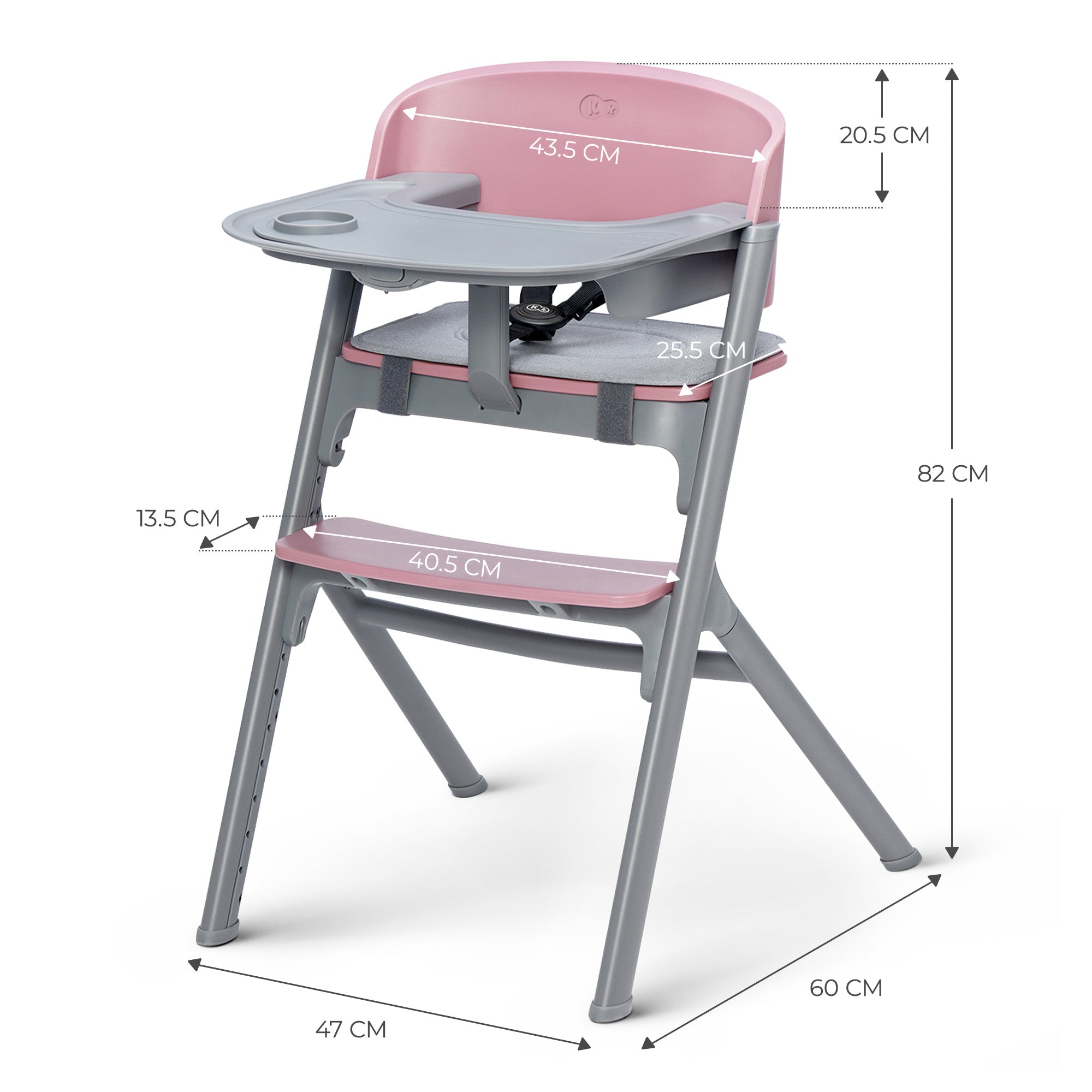 Silla de comer evolutiva LIVY 4 en 1 Pink + Calmee
