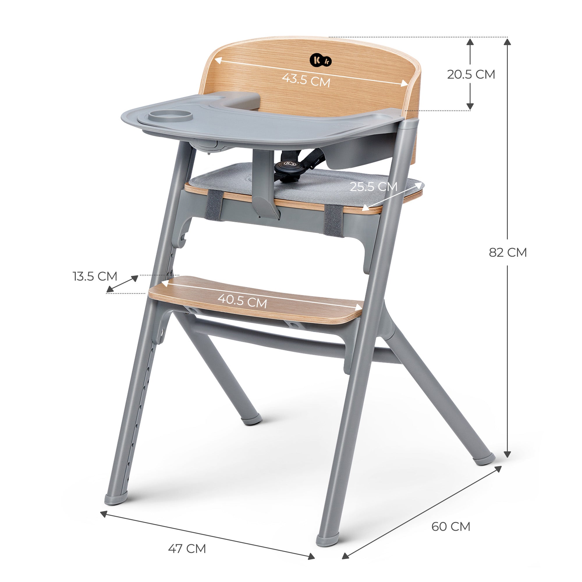 Silla de comer evolutiva LIVY 4 en 1 Wood + Calmee