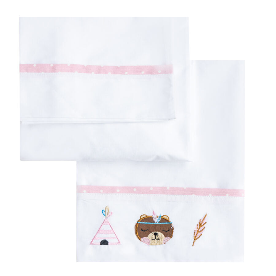 Juego de Sábanas bordadas Cuna Moises