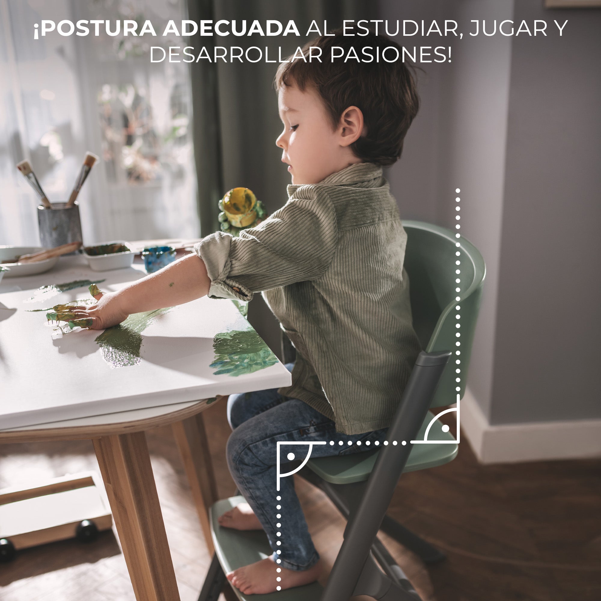Silla de comer evolutiva LIVY 4 en 1 Wood + Calmee