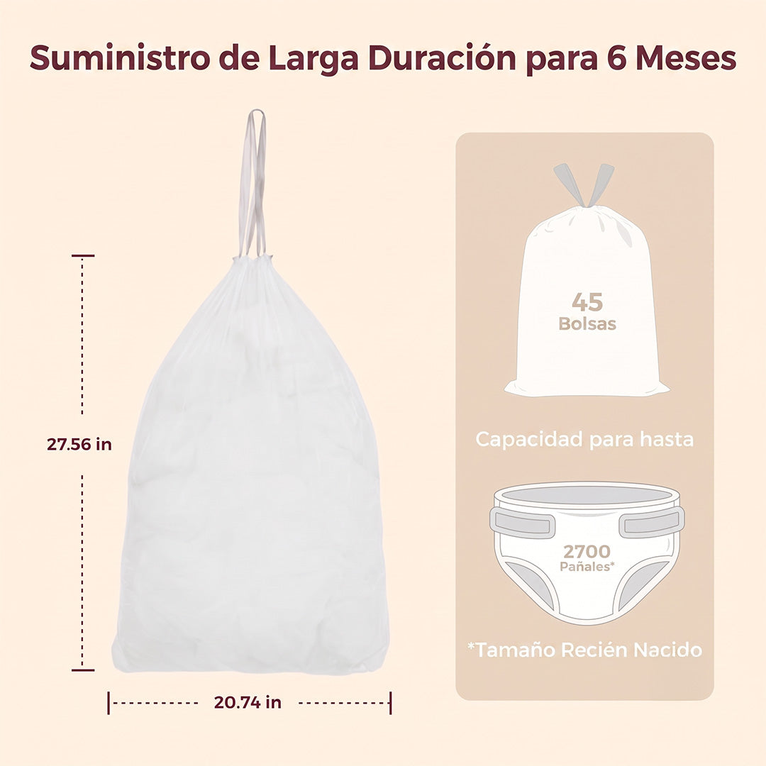 Instalación de la bolsa en el basurero Triple-Seal