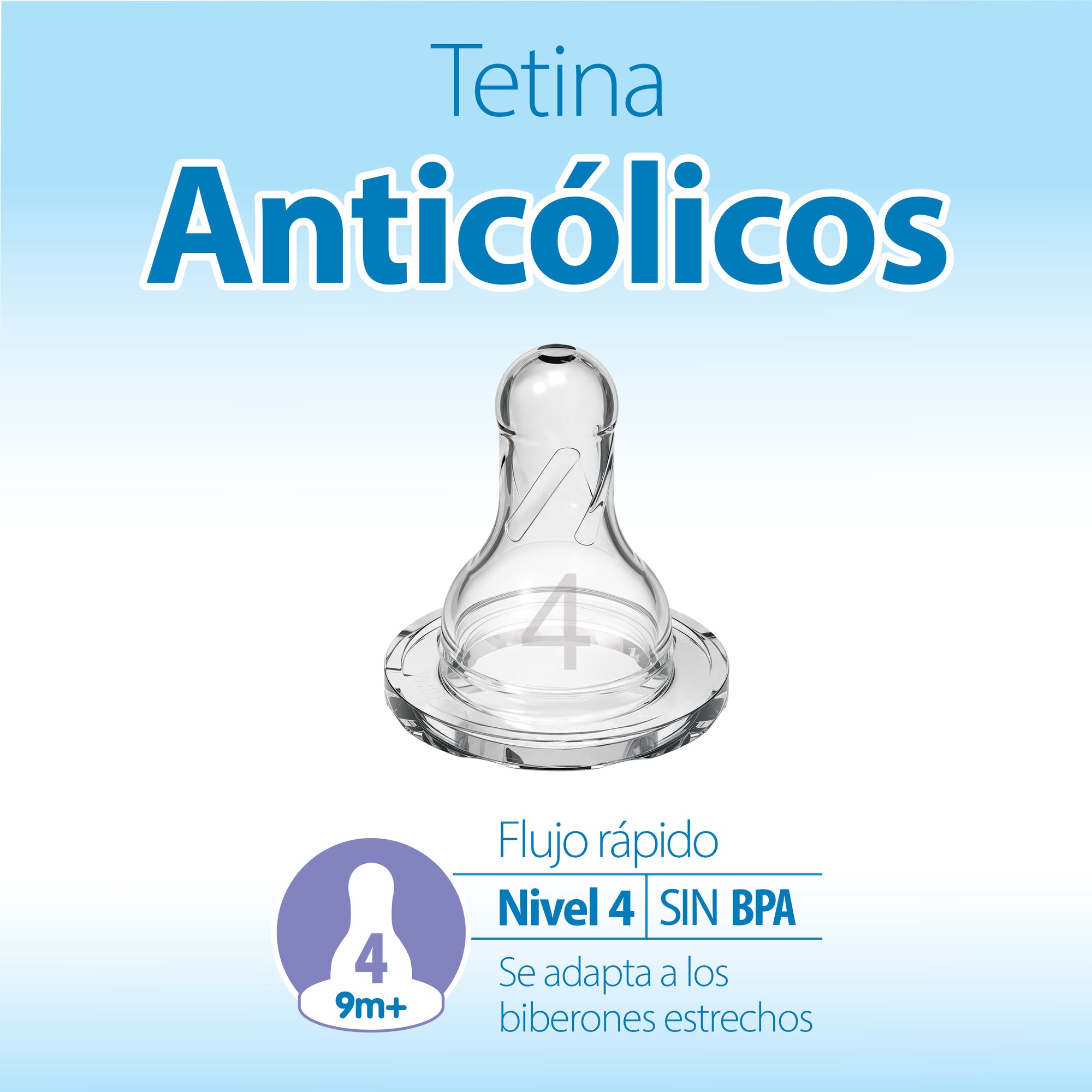 Tetina Anticólico Estándar 2UN 9M+