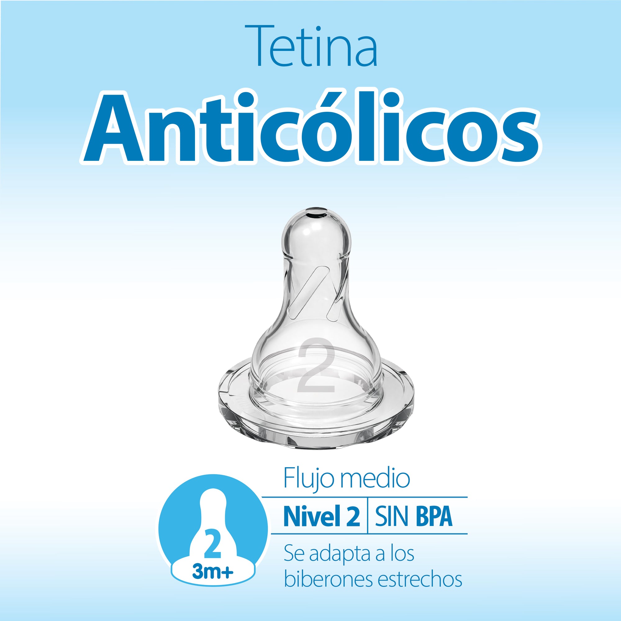 Tetina Anticólico Estándar 2UN 3M+