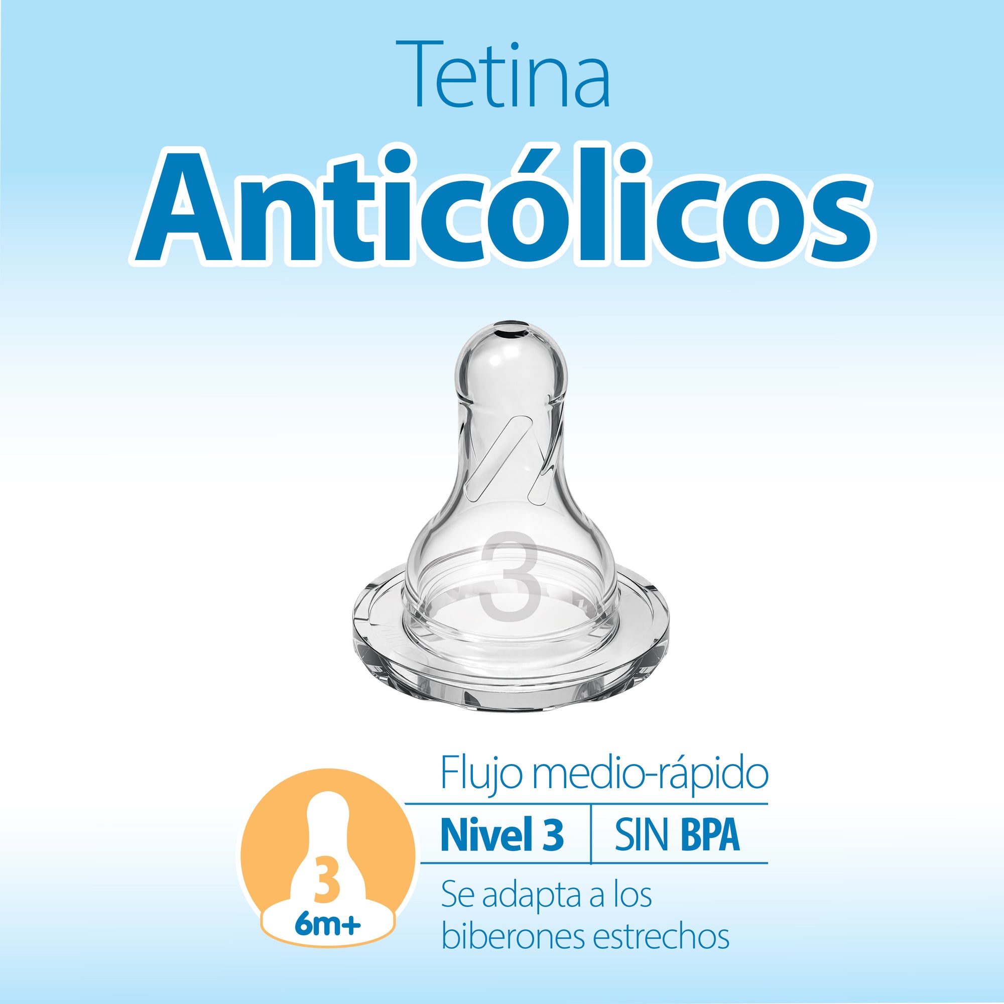 Tetina Anticólico Estándar 2UN 6M+