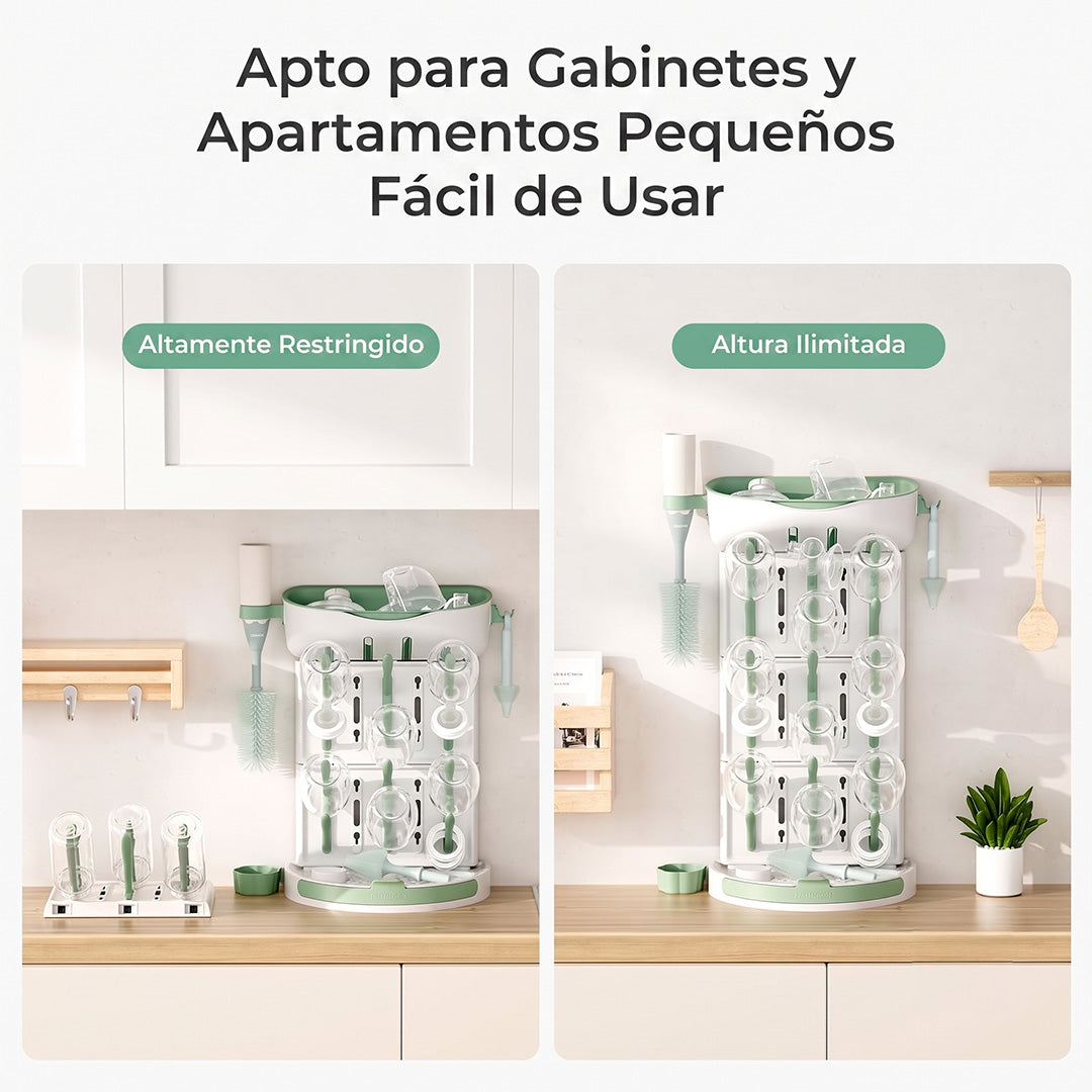 Bandeja para tetinas y partes de extractor