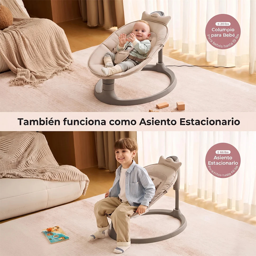 Mecedora Eléctrica Momcozy 2 en 1 Columpio Convertible