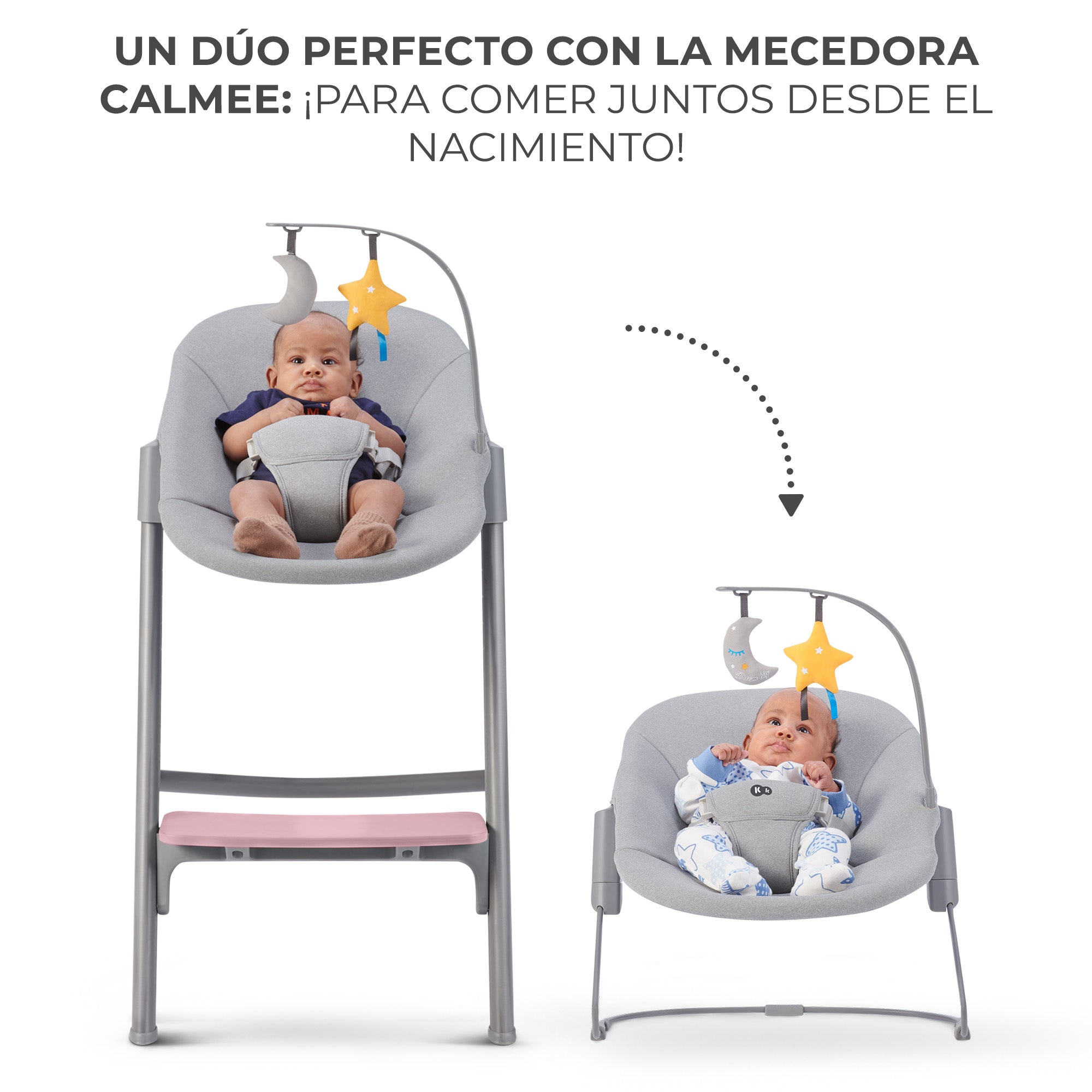Silla de comer evolutiva LIVY 4 en 1 Pink + Calmee