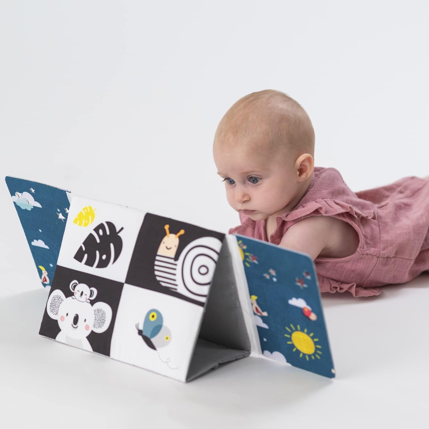 Espejo y Libro Tummy Time Blanco y Negro