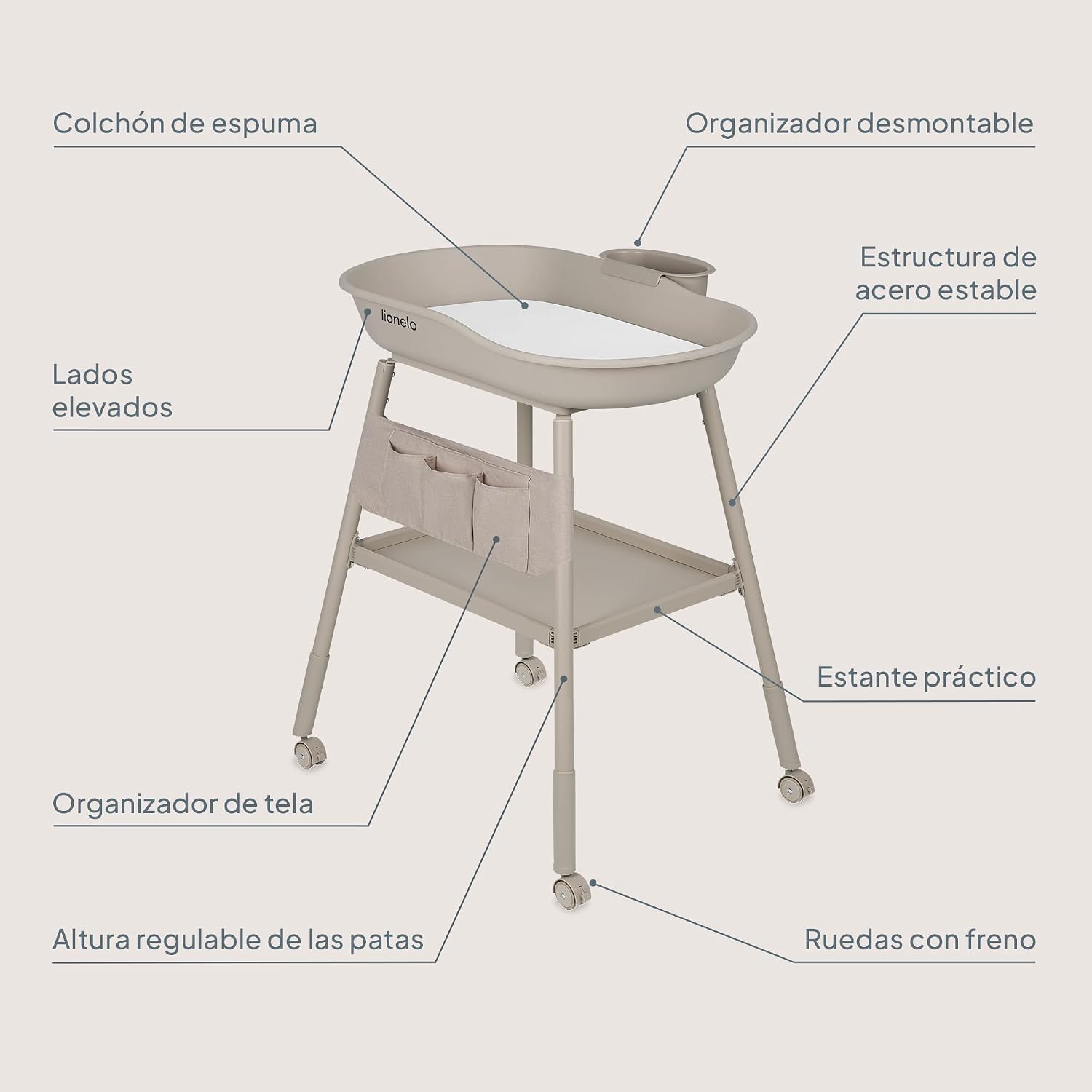 Mudador Acolchado Transportable Rosie