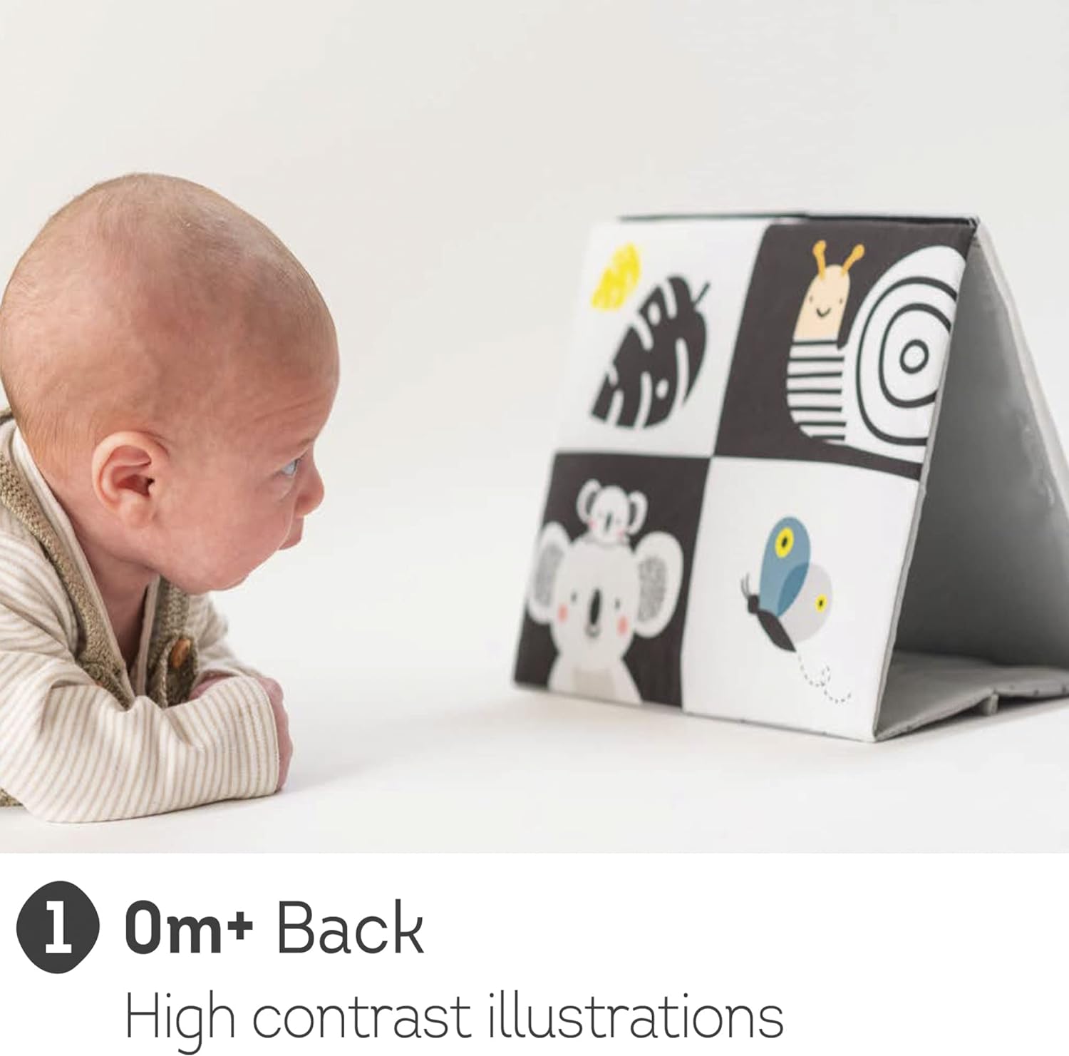 Espejo y Libro Tummy Time Blanco y Negro