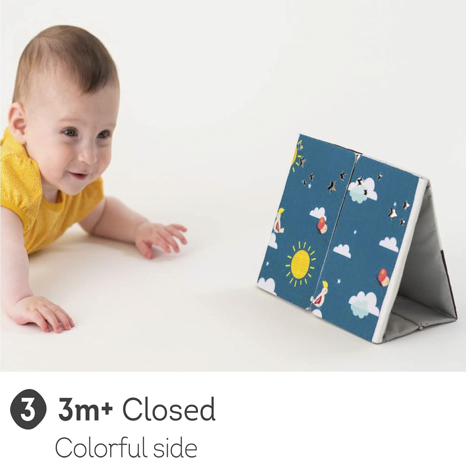 Espejo y Libro Tummy Time Blanco y Negro