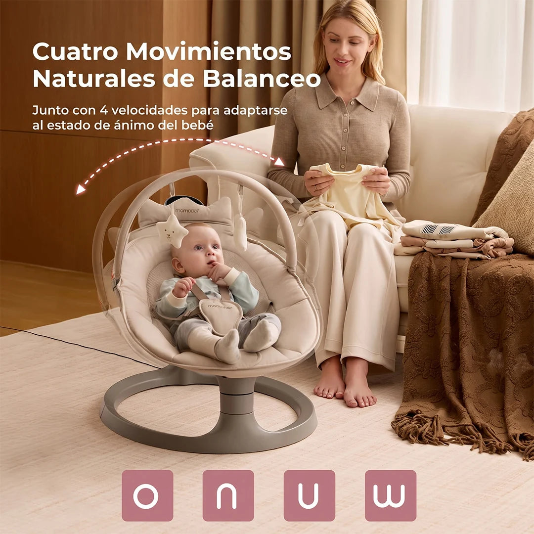 Mecedora Eléctrica Momcozy 2 en 1 Columpio Convertible