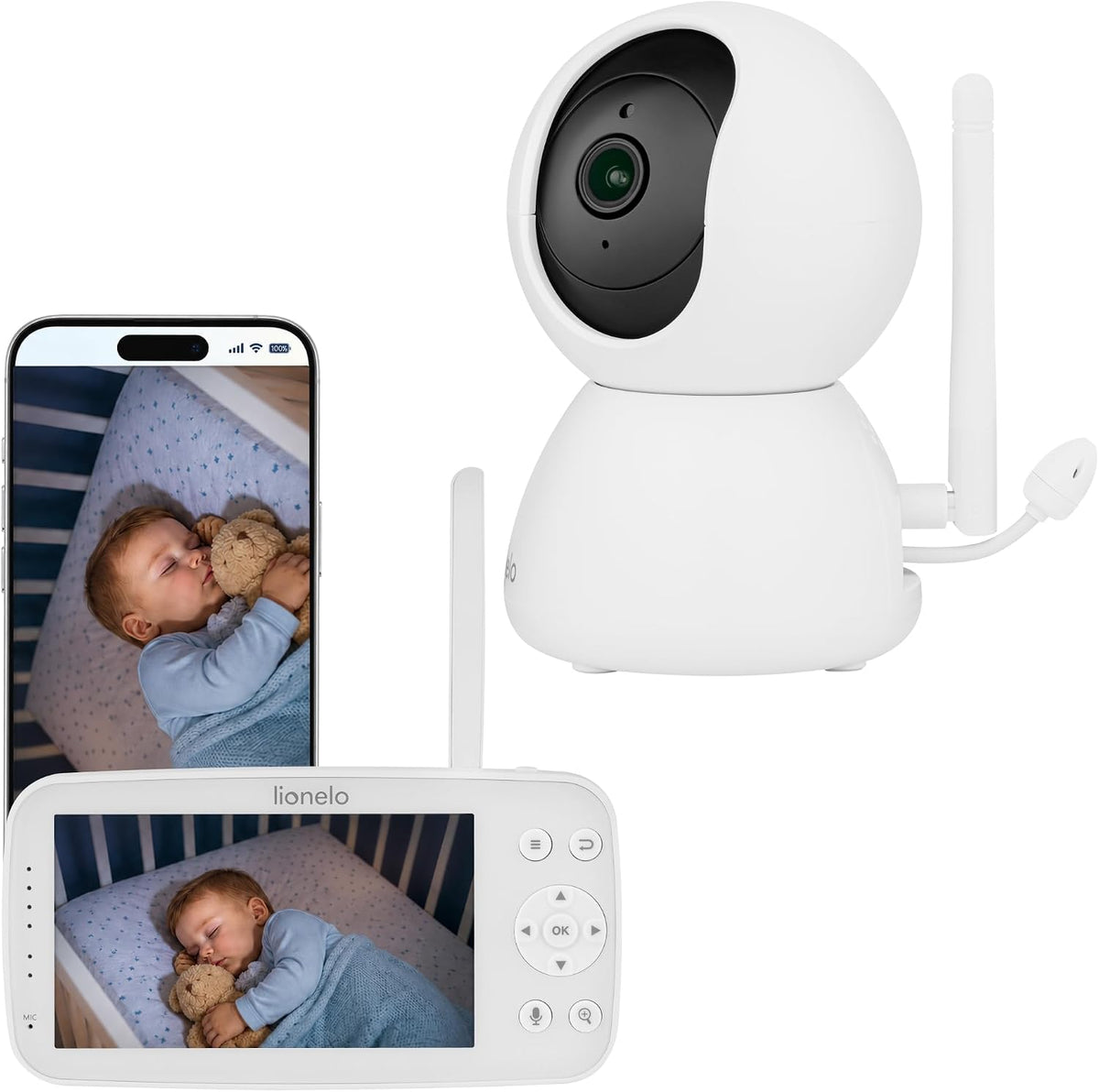 Monitor Babyline 8.4 Cámara Vigilancia Bebés con Cámara 5”