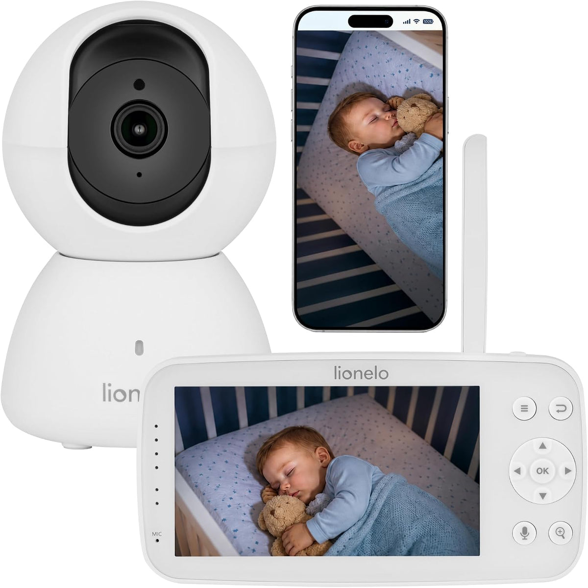 Monitor Babyline 8.4 Cámara Vigilancia Bebés con Cámara 5”