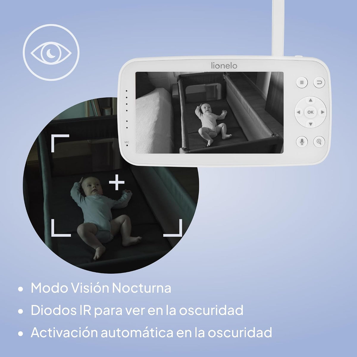 Monitor Babyline 8.4 Cámara Vigilancia Bebés con Cámara 5”