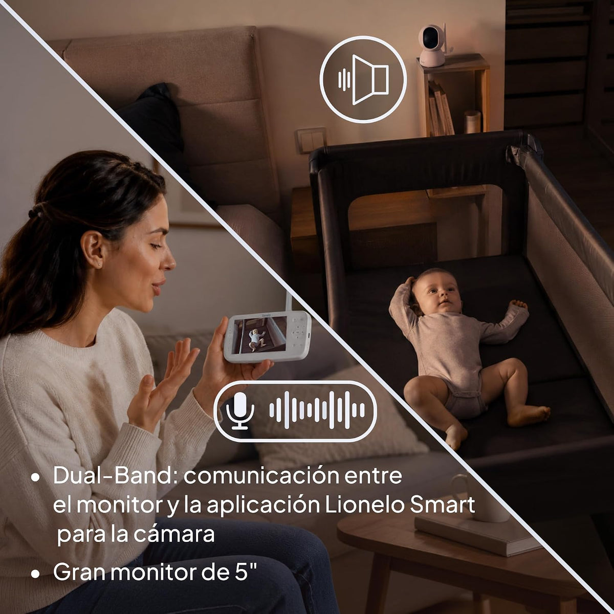 Monitor Babyline 8.4 Cámara Vigilancia Bebés con Cámara 5”