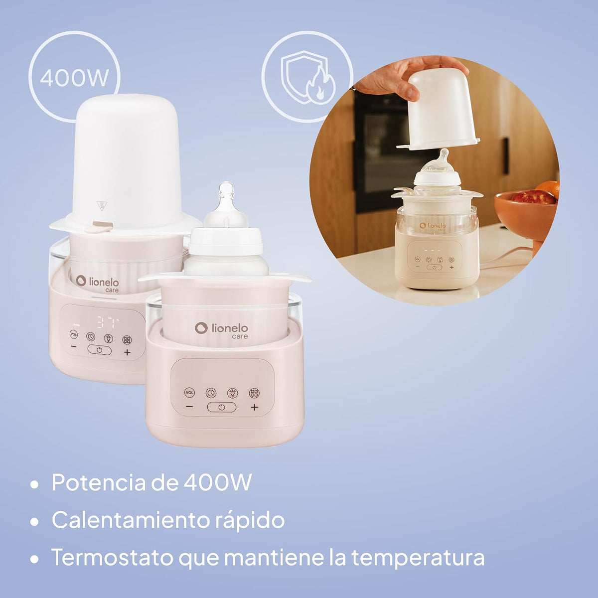 Calentador y Esterilizador de Mamaderas Beige Latte Thermup 4.0 Lionelo