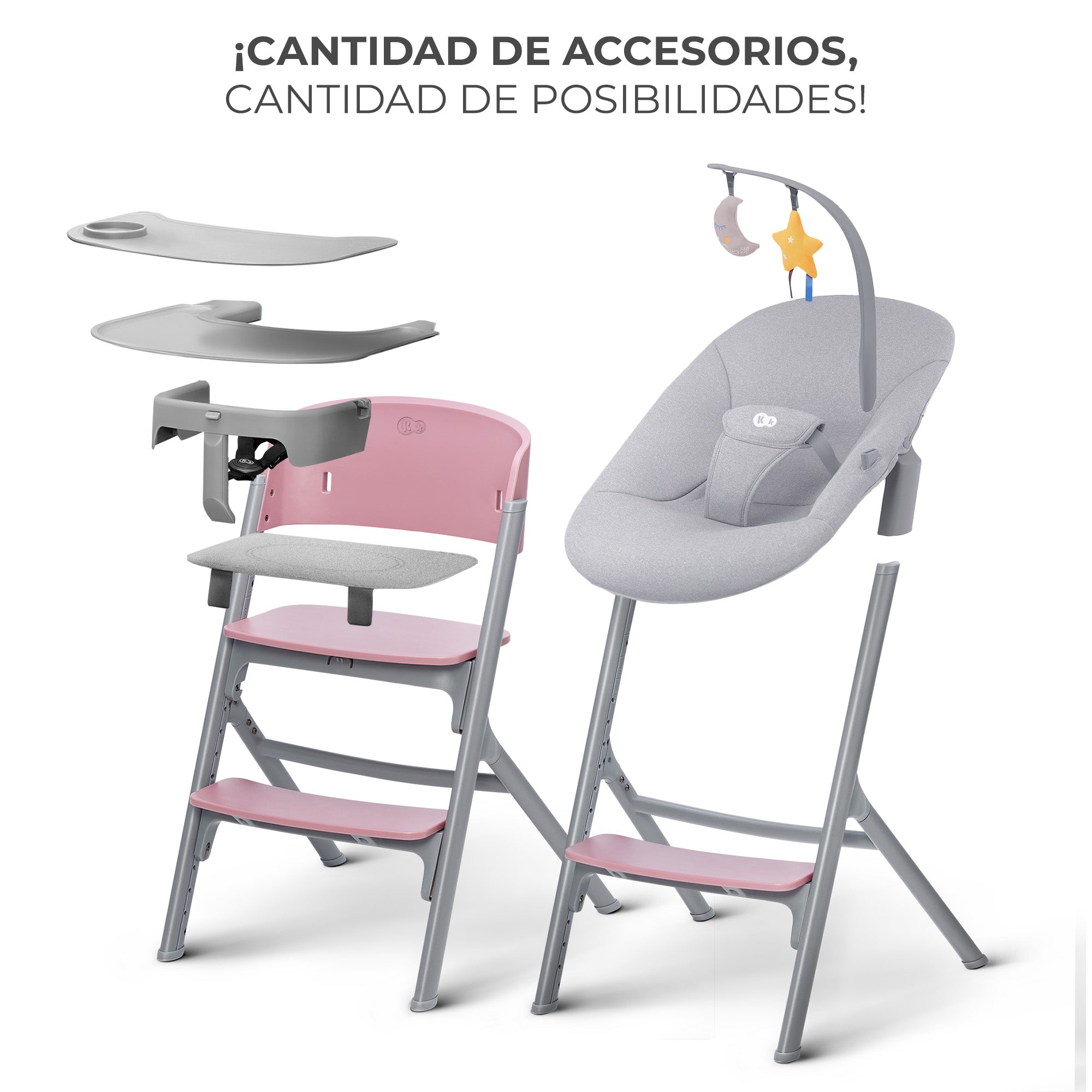 Silla de comer evolutiva LIVY 4 en 1 Pink + Calmee