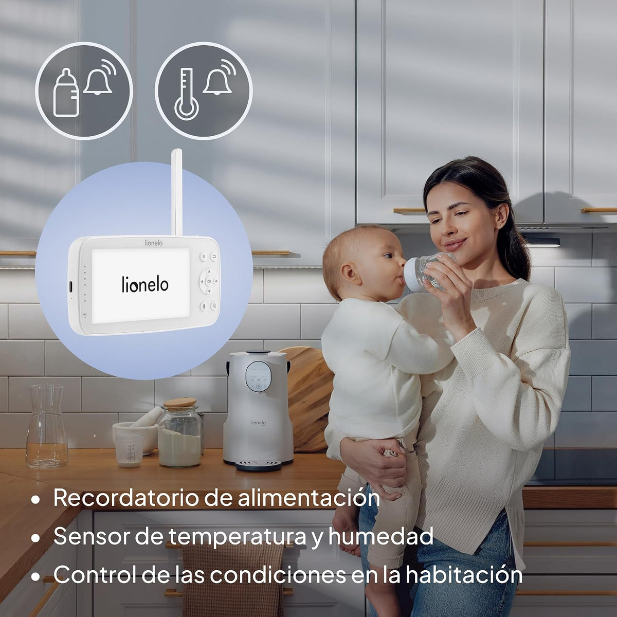 Monitor Babyline 8.4 Cámara Vigilancia Bebés con Cámara 5”