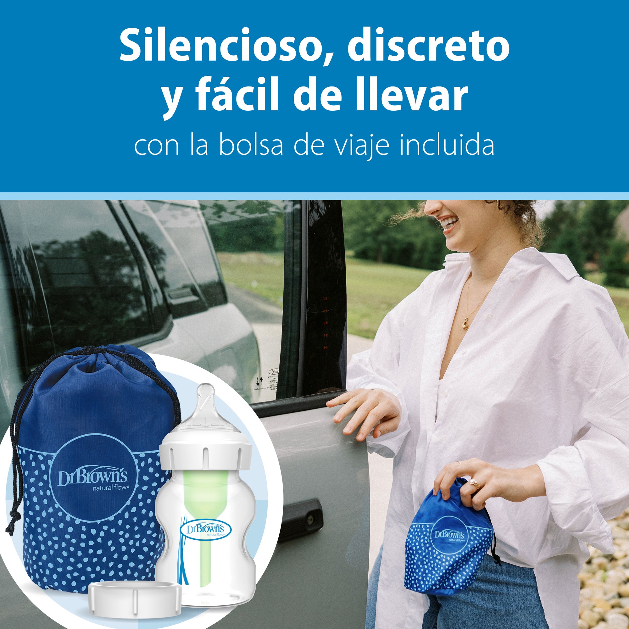 Extractor de Leche Manual 1 Pieza con Mam Boca Ancha 150ml (con bolso)