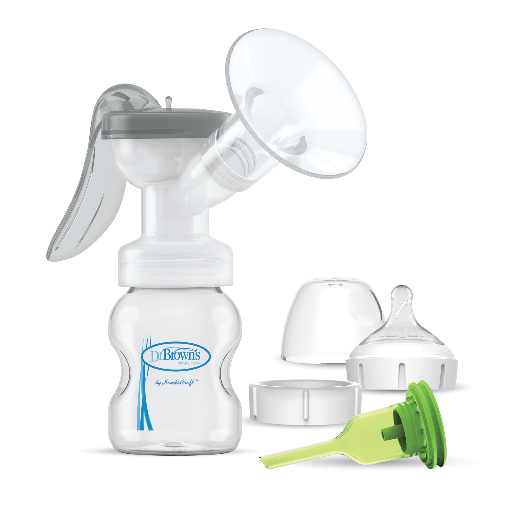 Extractor de Leche Manual con copa de silicona SoftShape™ (25mm), y Mam Boca Ancha 150ml
