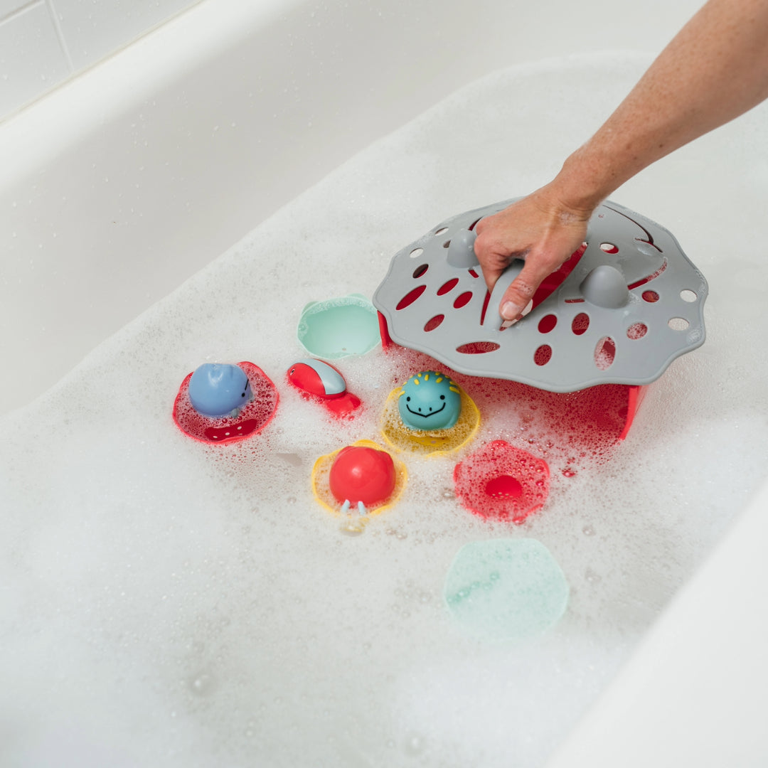 Organizador de juguetes para la tina de baño