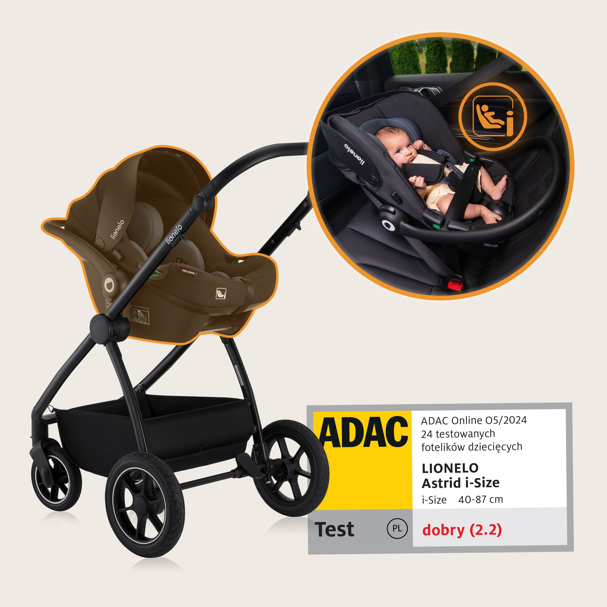 Coche Travel System 3 en 1 Meril