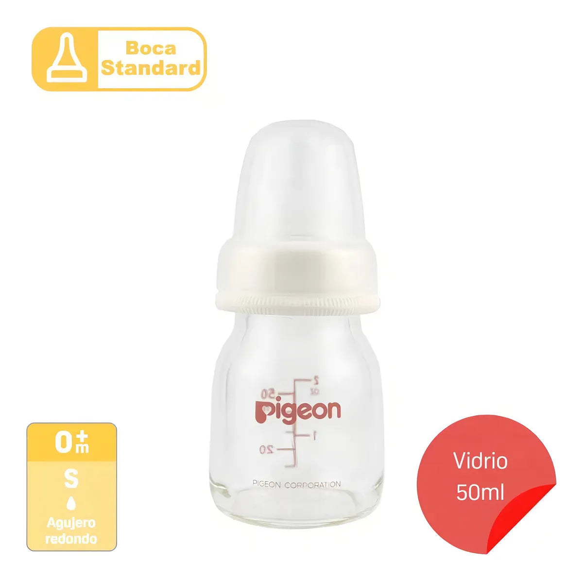 Mamadera vidrio Flexible 50 ml Pigeon