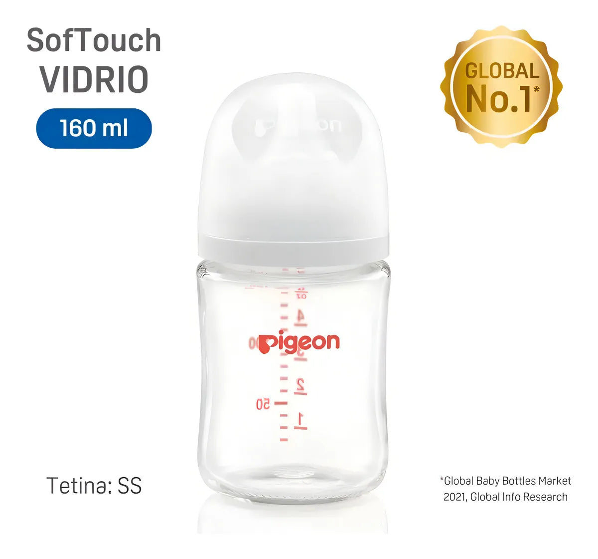 Mamadera Pigeon Softouch Vidrio 160ml