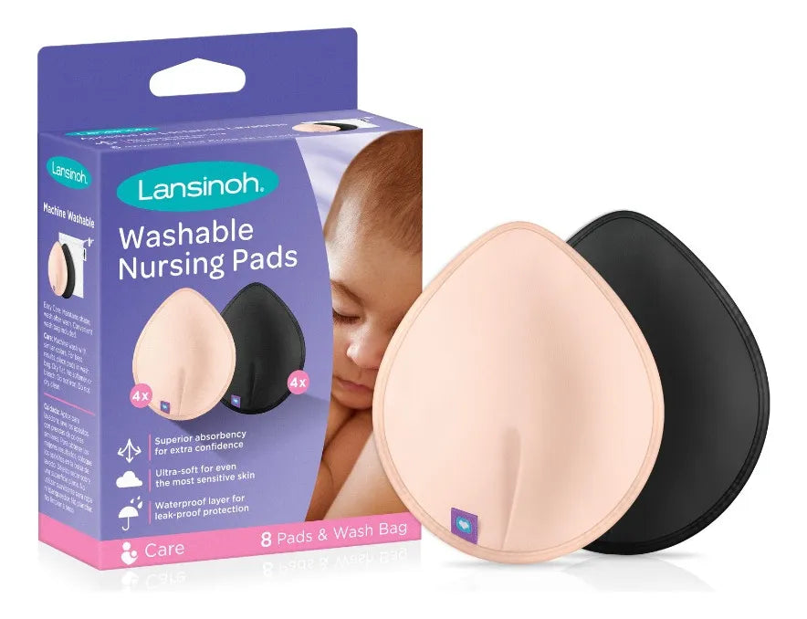 Absorbente De Leche Lavable De Color, 8 Unid.
