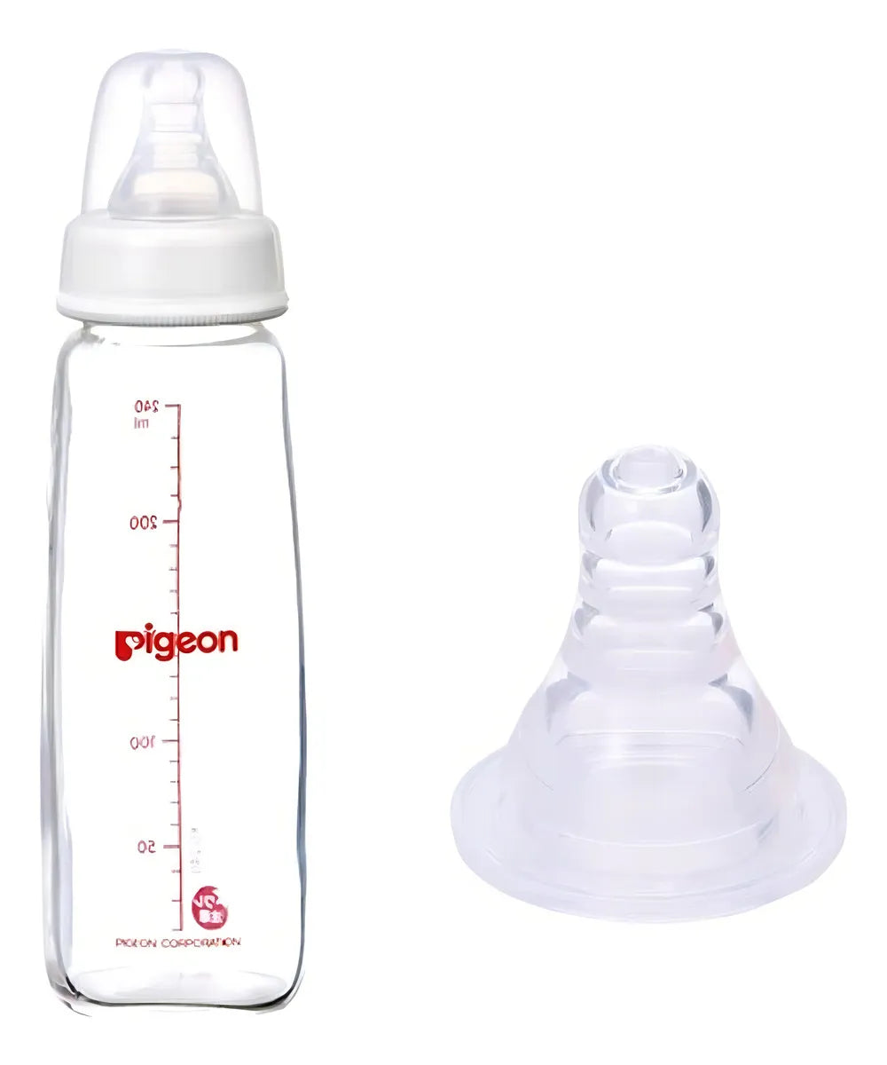 Mamadera vidrio Flexible corte Y 240 ml Pigeon