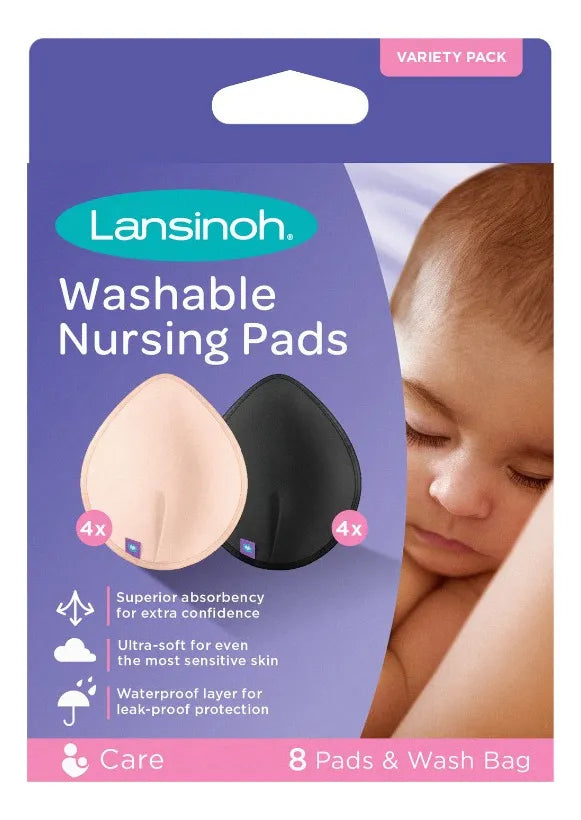 Absorbente De Leche Lavable De Color, 8 Unid.