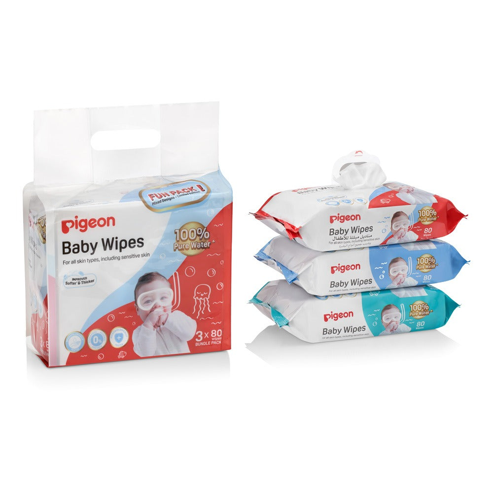 Toallitas Humedas Pigeon Pure Water  80 unid (pack 3)