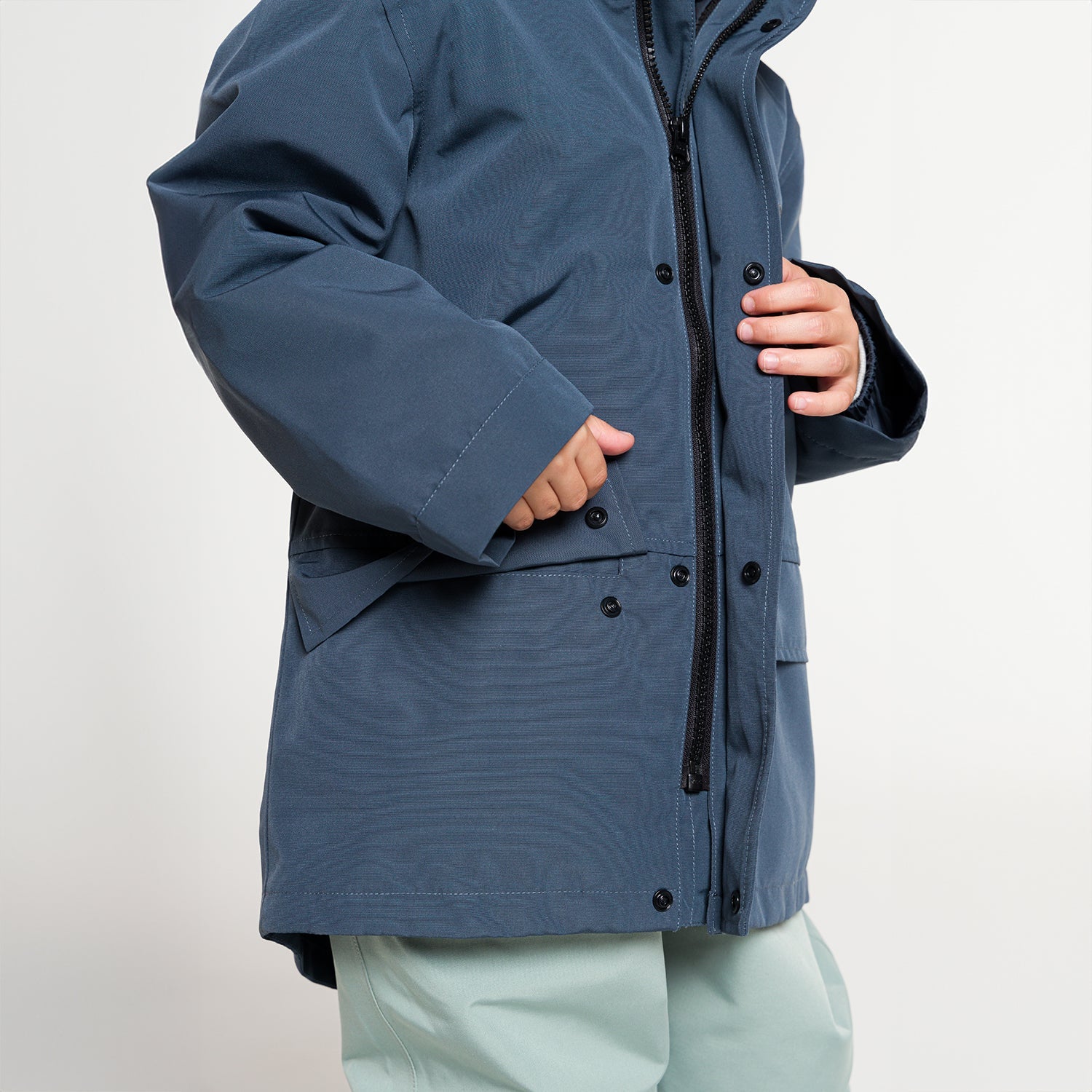 Chaqueta impermeable teen azul
