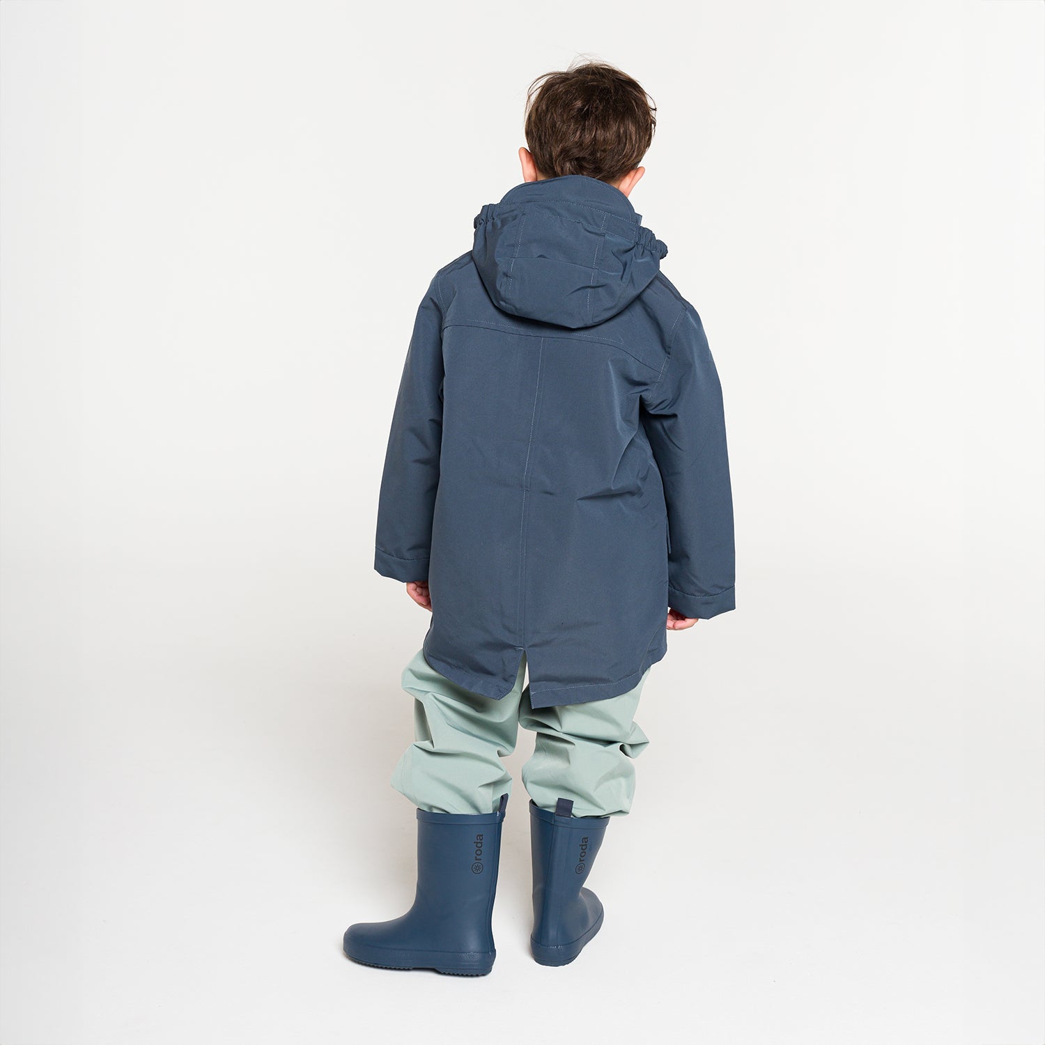 Chaqueta impermeable teen azul