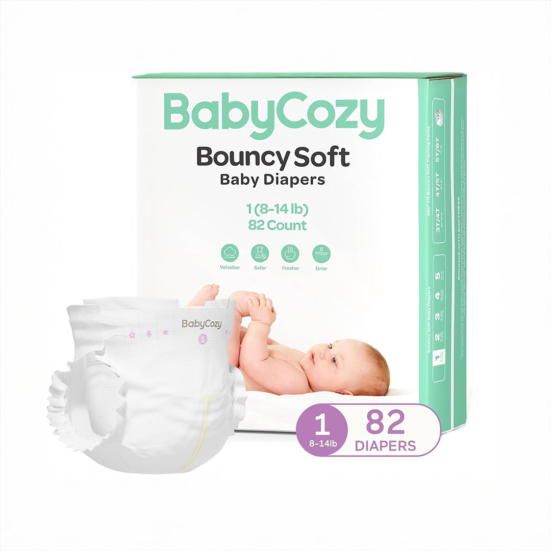 Pañales BabyCozy hipoalergénicos talla 1, 82 unidades