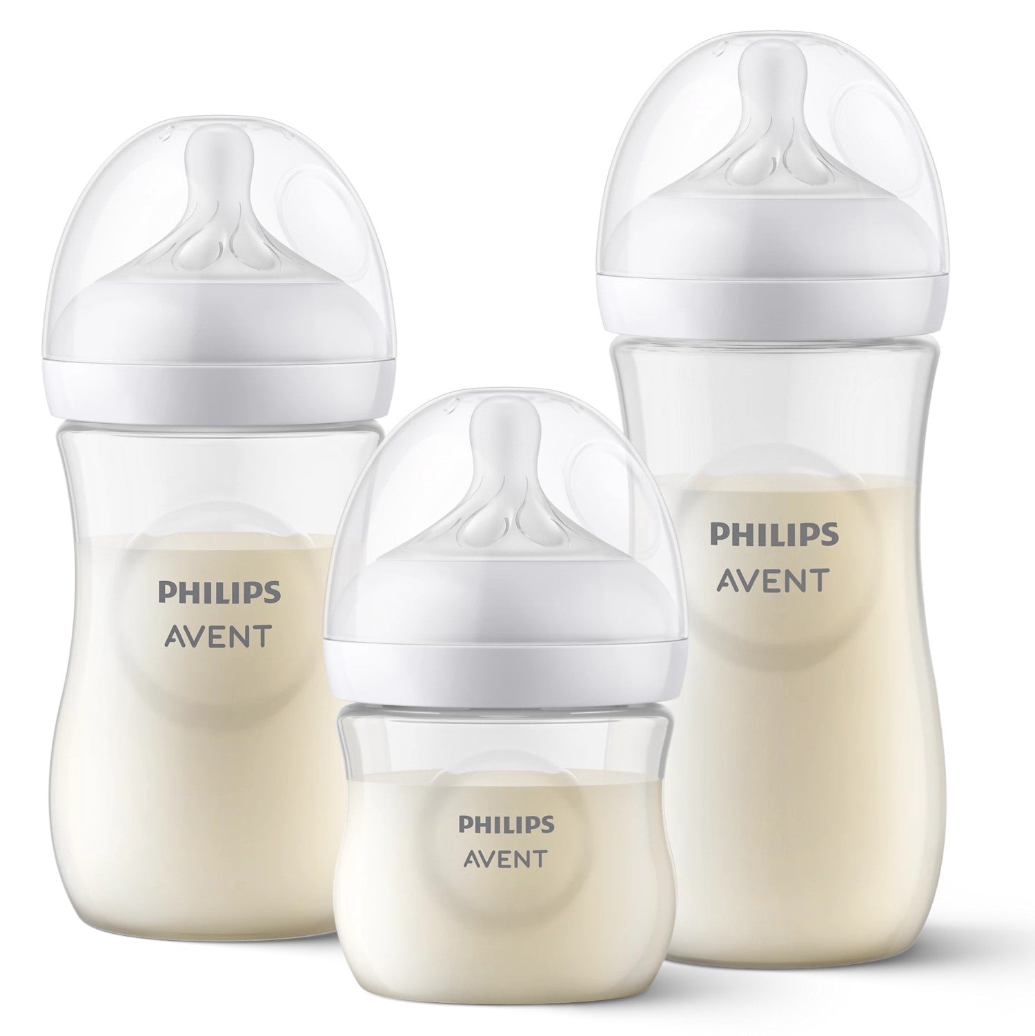 Set 3 mamaderas Natural response 125 ml, 260 ml, 330 ml