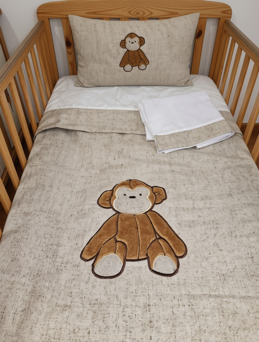 Set de Cuna Monito Piel