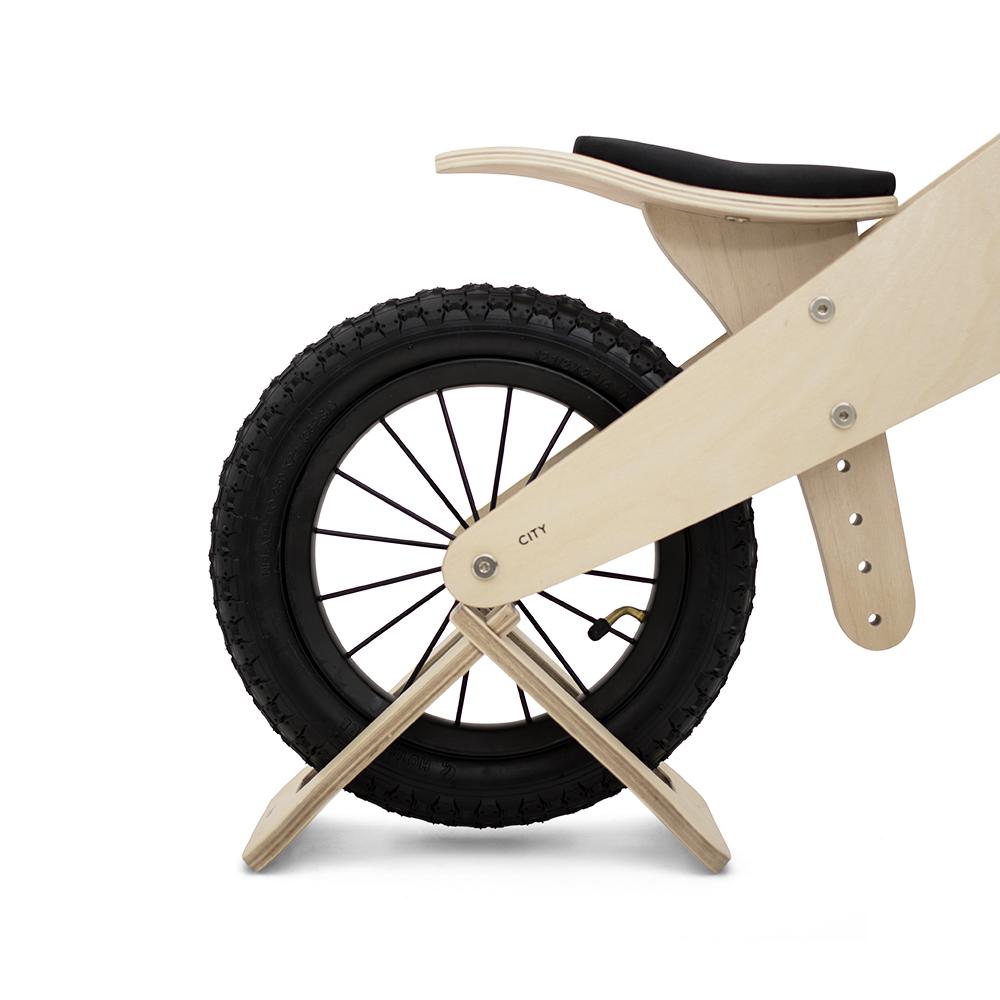 Soporte de madera para bicicleta