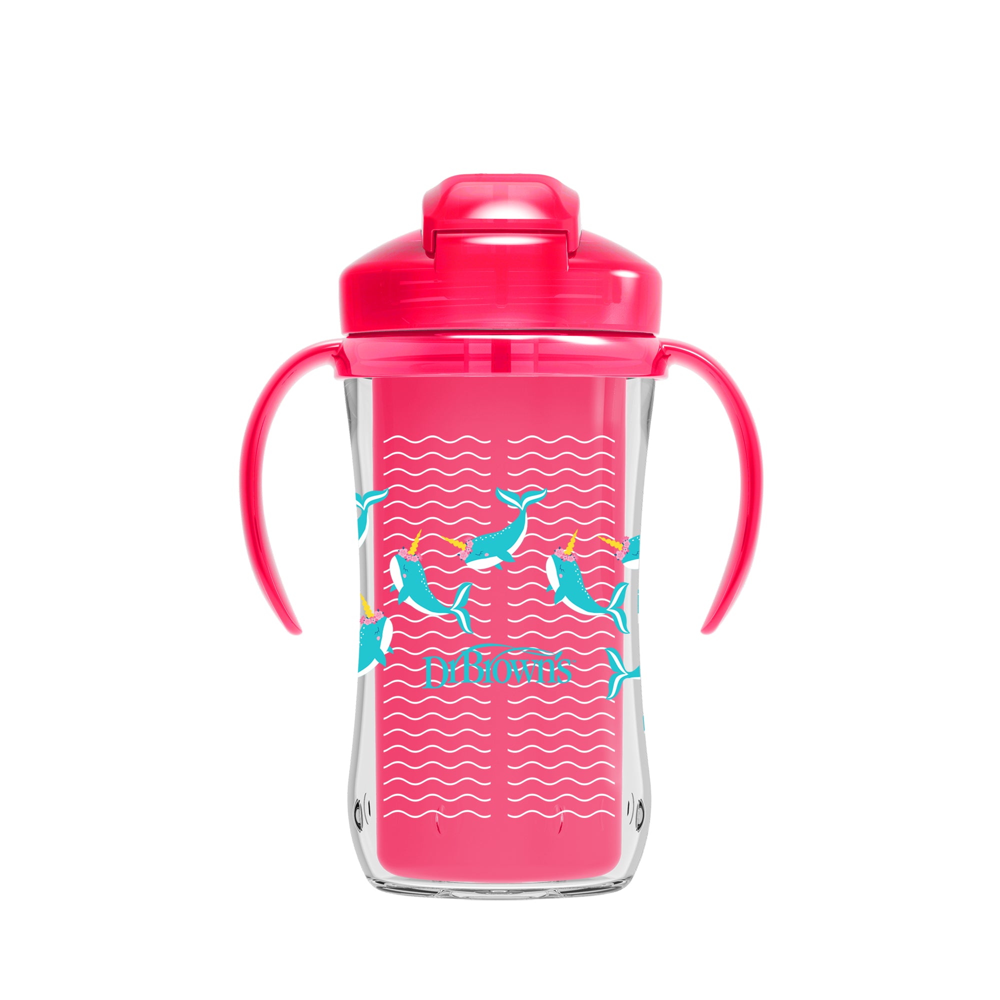 Vaso Térmico con pajita 300ml 12M+ Rosado
