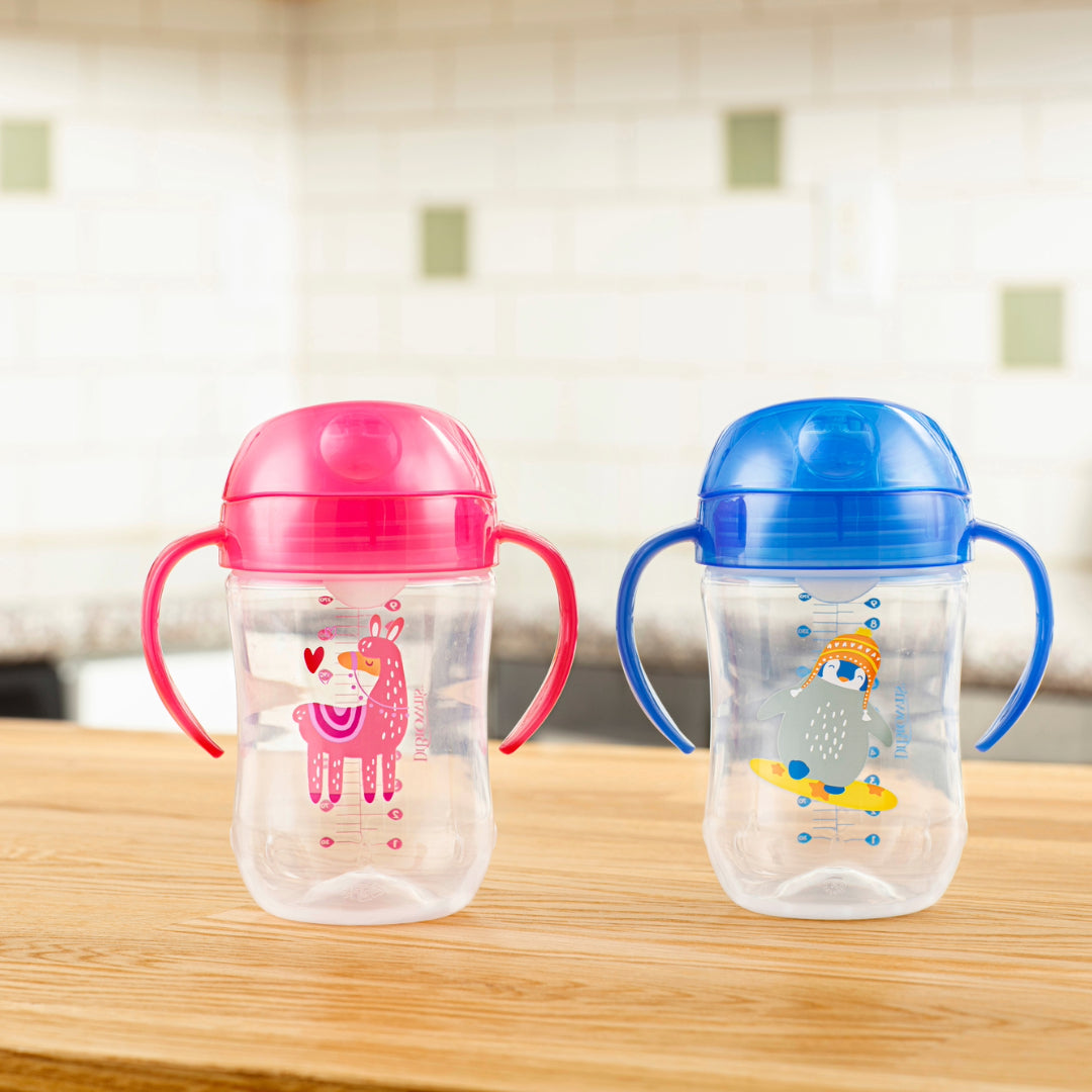 Vaso con asas y boquilla blanda 270ml 9M+