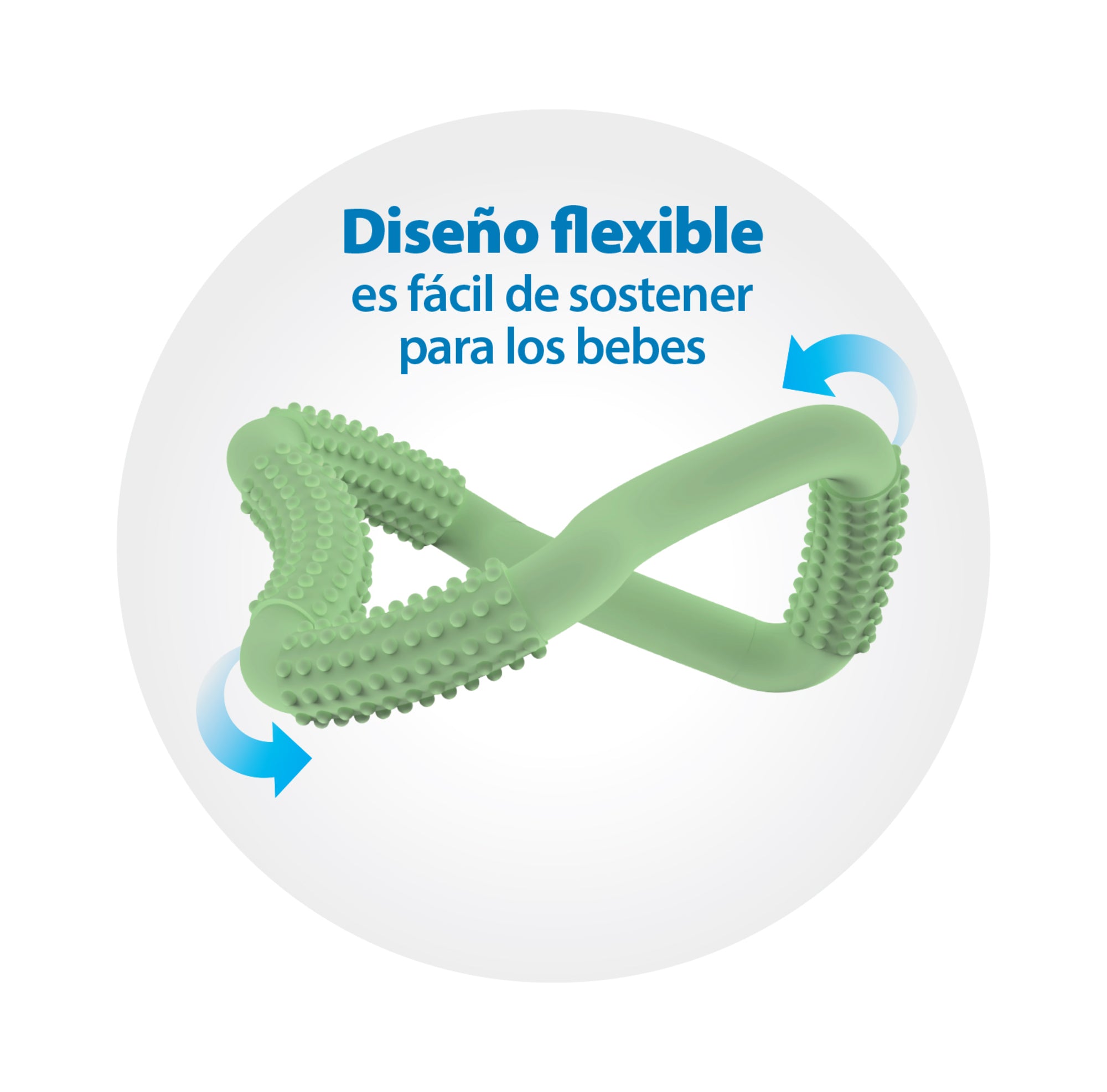 Mordedor flexible en forma de "A" 3M+ Verde