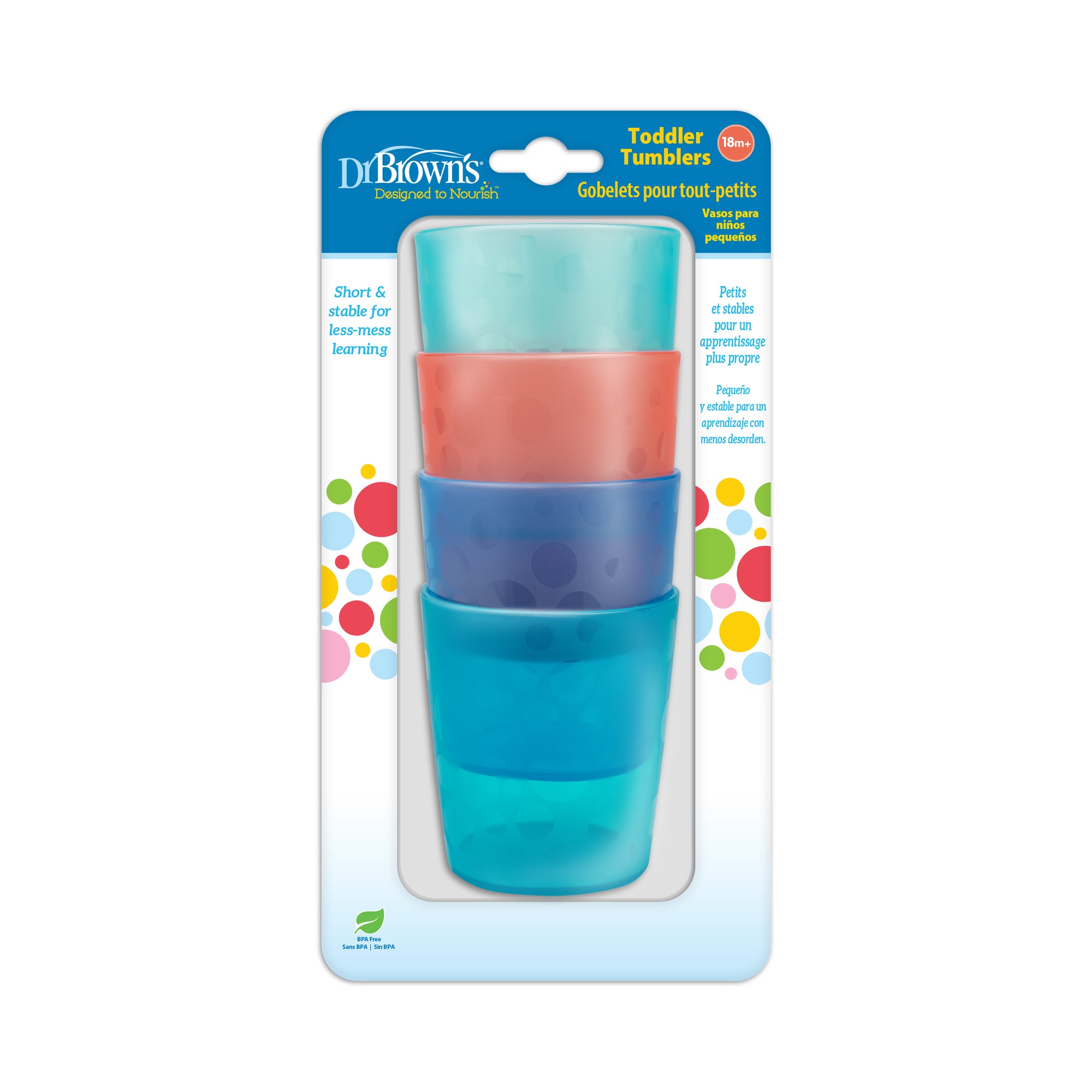 Pack 4 Vasos para niños pequeños 18M+