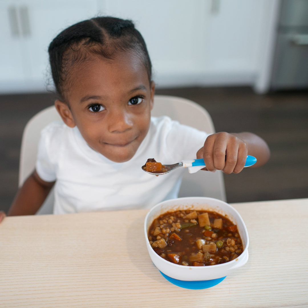 Set Tenedor y Cuchara agarre suave 12M+