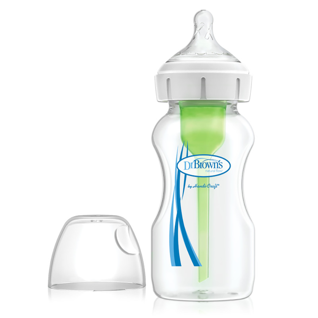 Mamadera Anticólico Boca Ancha Vidrio 270ml Dr Brown’s