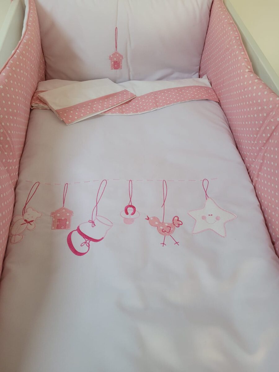 Set de Cuna Nico Rosado - Cunas de 70 x 140