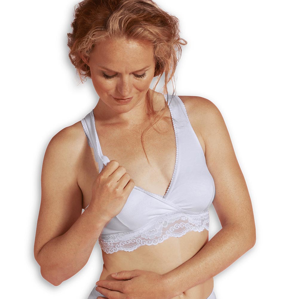Sujetador Cruzado para Lactancia Blanco