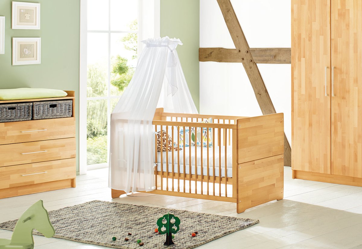 Cuna de madera Natura 140x70 (inc. Colchón) Pinolino - Pinolino-MiniNuts expertos en coches y sillas de auto para bebé