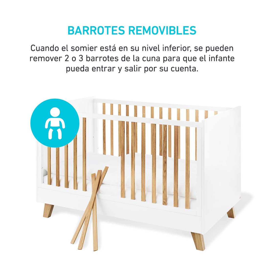 Cuna de madera Pan 140x70 (inc. Colchón) Pinolino - Pinolino-MiniNuts expertos en coches y sillas de auto para bebé